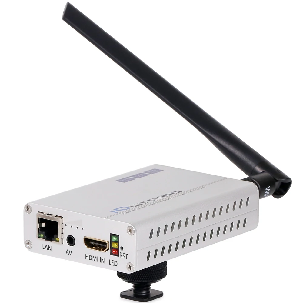 Аналоговый кодировщик HEVC H.265 H264 HDMI CVBS IPTV HD SD в реальном времени Wi Fi для YouTube Facebook Wowza