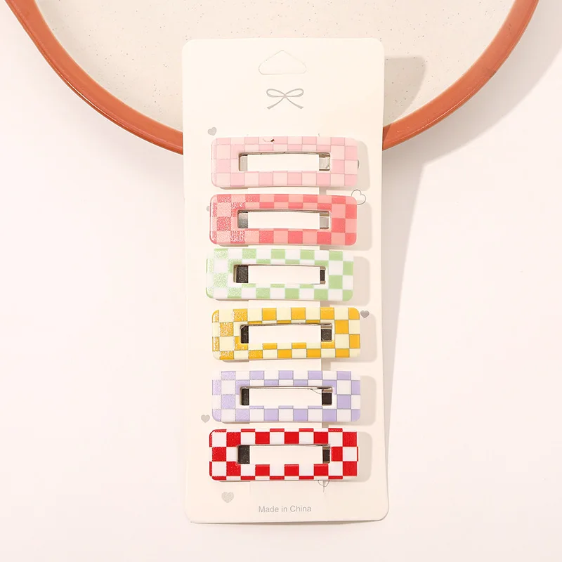 

6 шт./компл. карамельные однотонные детские заколки-пряжки для волос, милые заколки для девочек, цветные яркие заколки для волос, Детские акс...