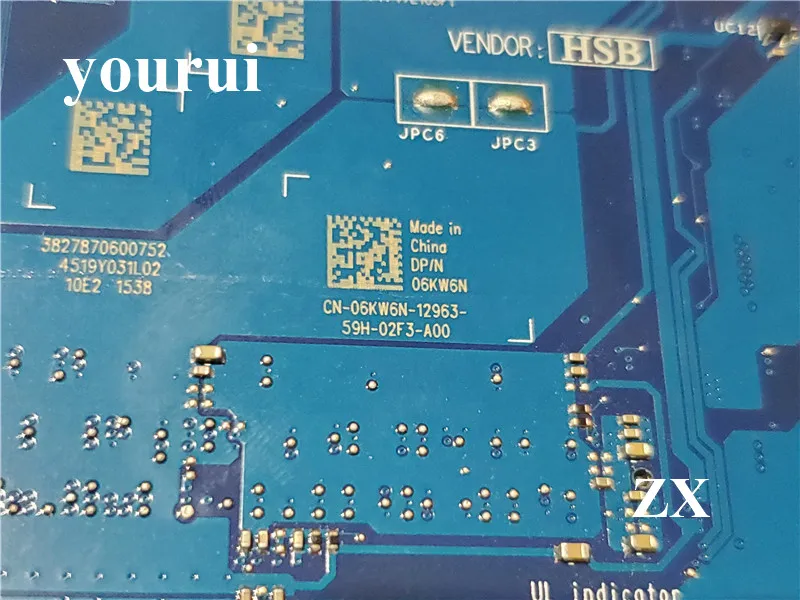 Фонарь 6KW6N 06KW6N для dell 15 5000 5552 фонарь ALL14 с процессором SR29H n3050 материнская плата