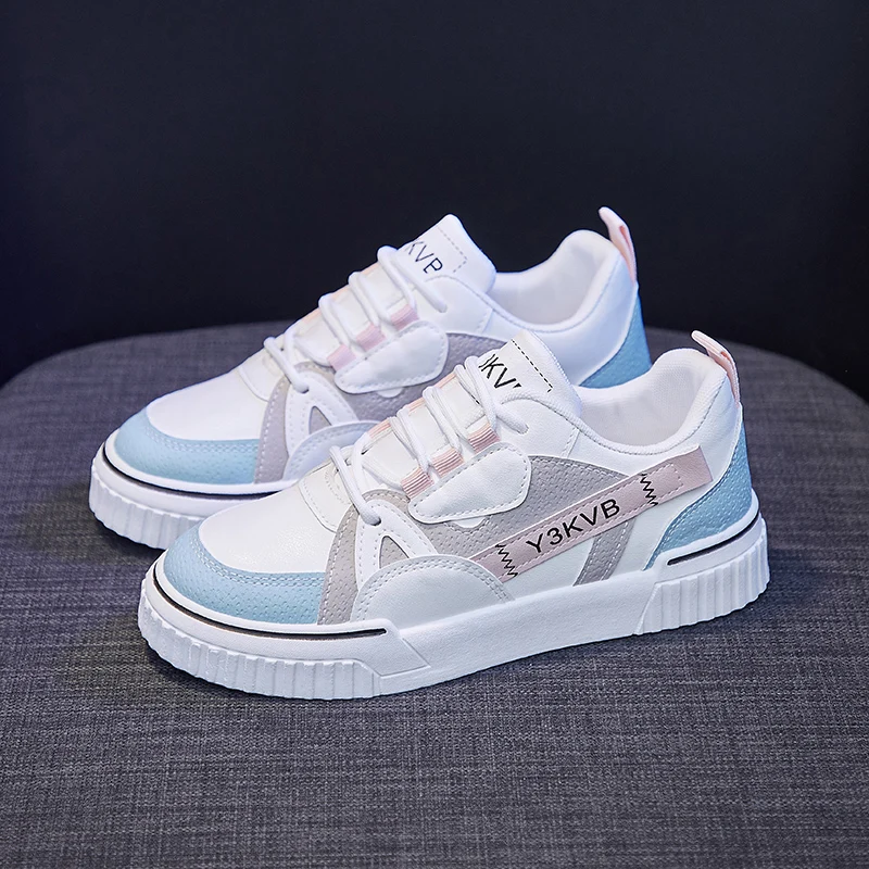 

2021 New Spring Lightweight Sneakers Women's Vulcanize Shoes Fashion Sports Shoes Female Casual Flats White Breathable Shoes