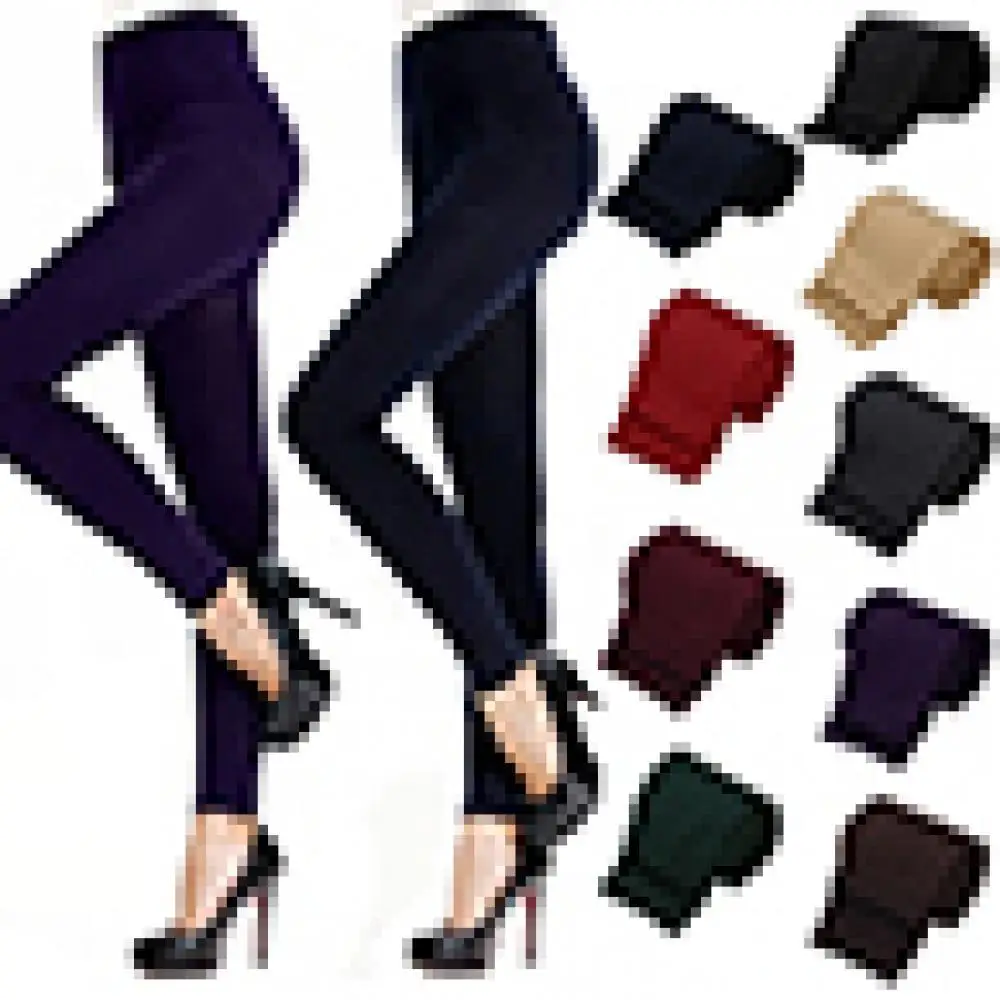 

2021 New Solid Color Lady Women Autumn Winter Warm Comfortable Skinny Slim Leggings Stretch Pants Thick Footless Tights