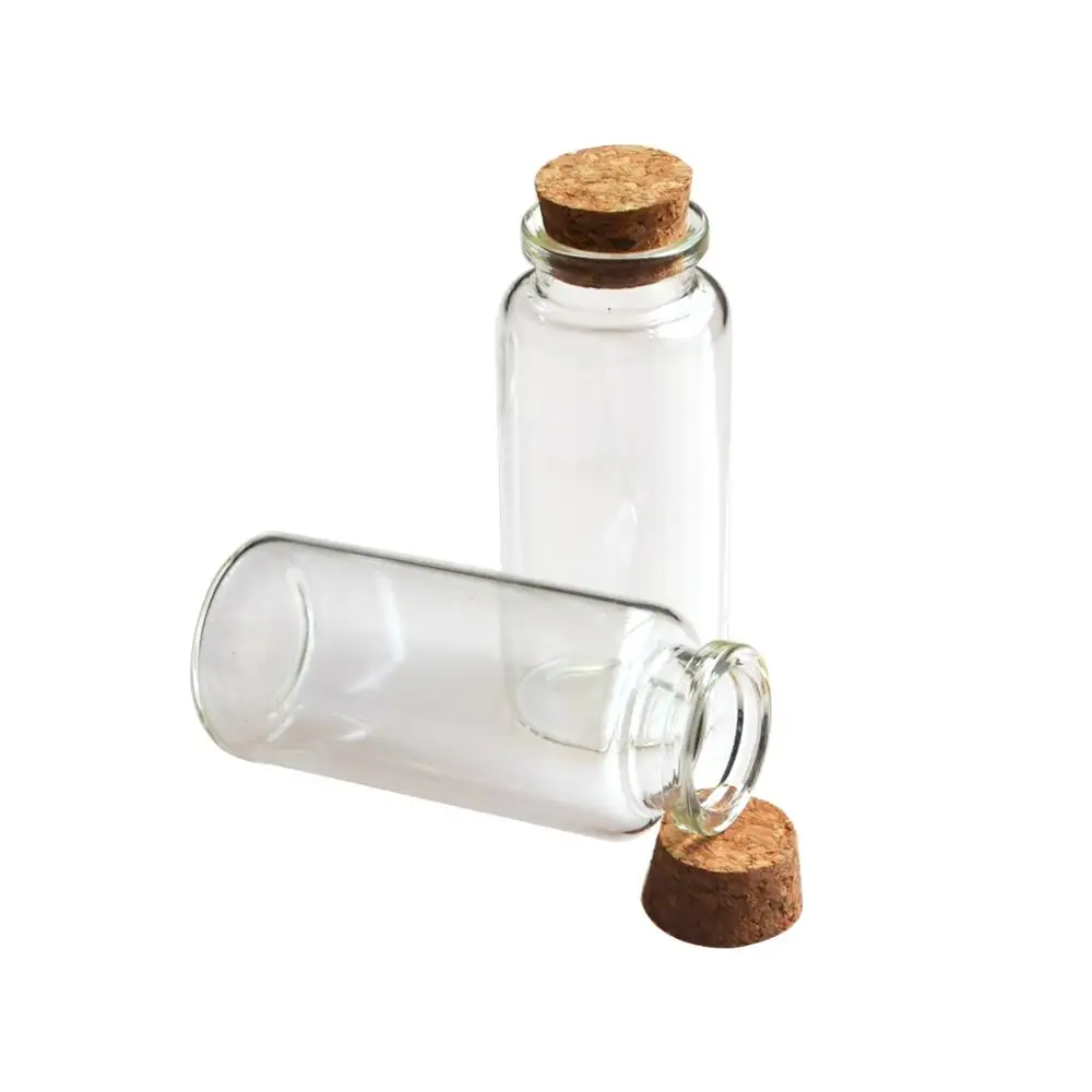 Оптовая продажа 100 шт./лот стеклянные бутылки с пробковой пробкой маленькие