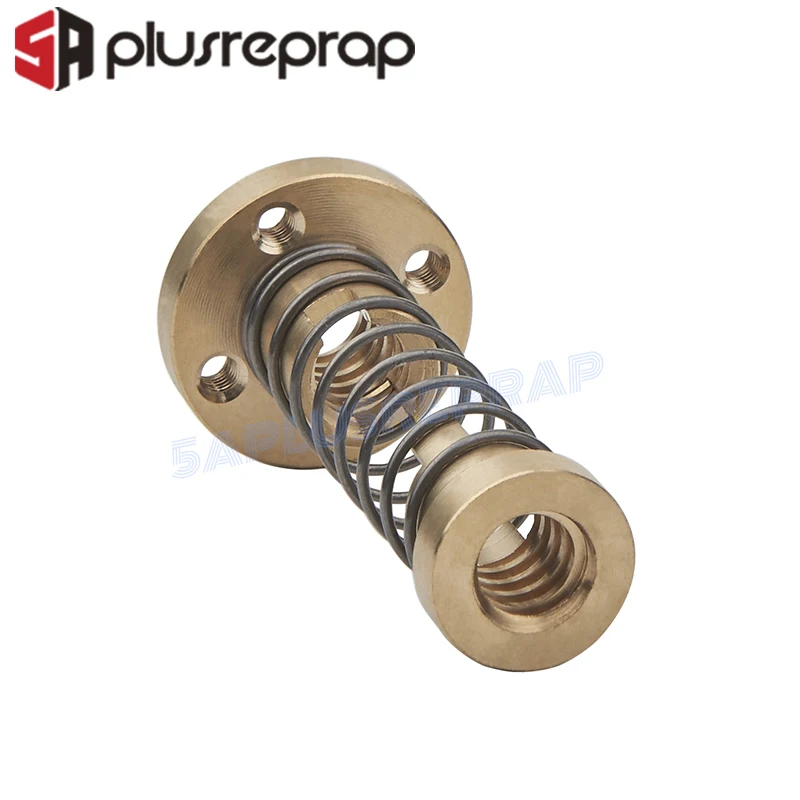 Противоударная пружинная гайка T8 с резьбой M3 устраняющая зазор для 8 мм Acme