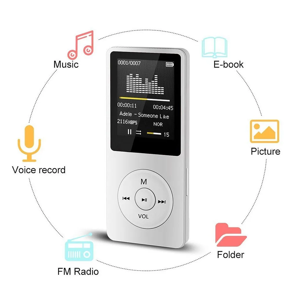 Портативный MP3 MP4 плеер Ouhaobin с ЖК-экраном FM-радио видео-игр фильмов музыки