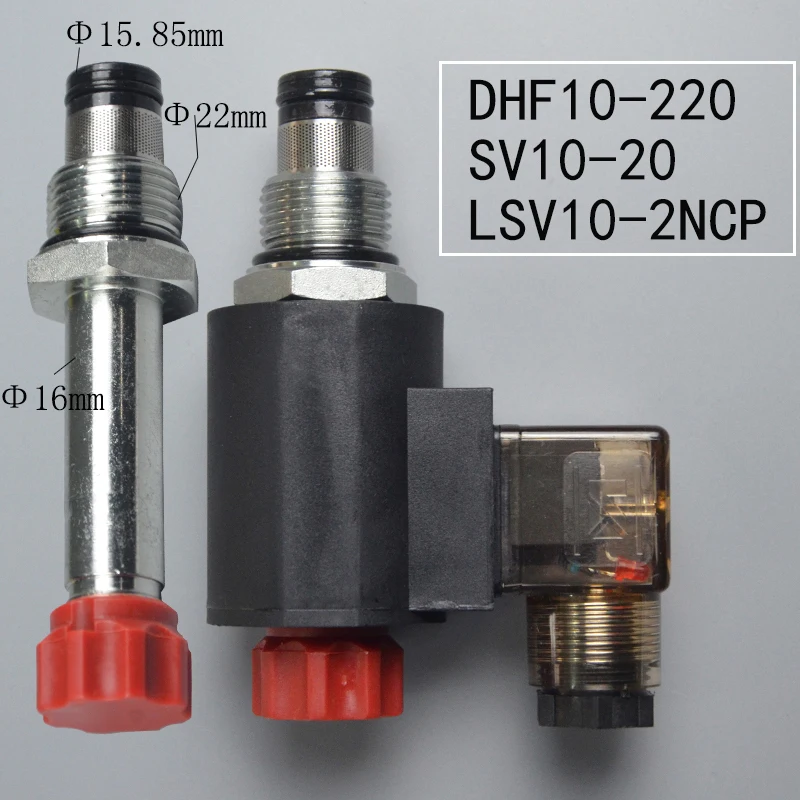 Two-position Two Normally Closed DHF10-220 Solenoid Valve Threaded Cartridge Hydraulic Valve SV10-20 LSV10