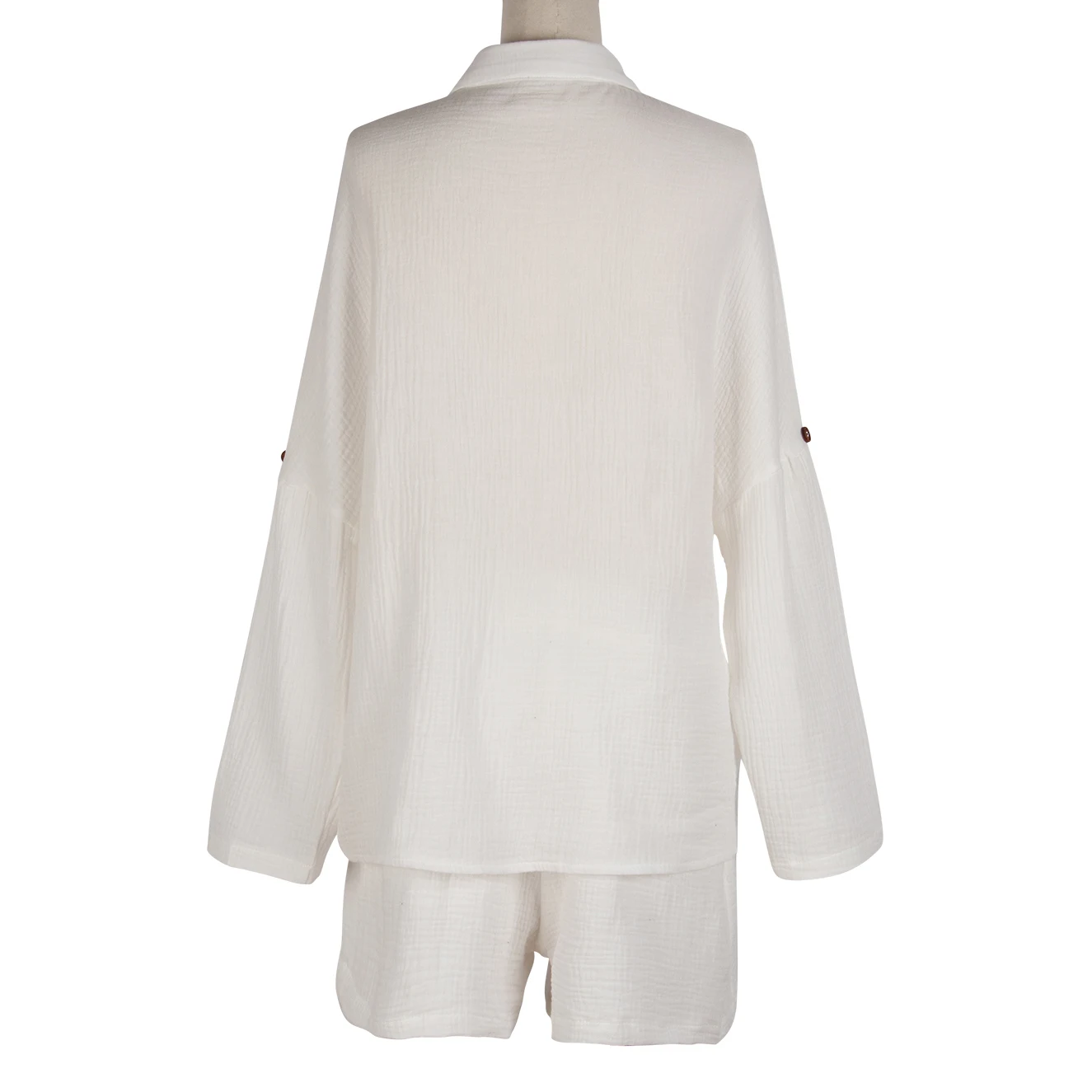 

2 Piece Set Women Summer Short Sleeves Shirt Casual Crop Top Female Clothing Tracksuit Pockets Loose Shorts