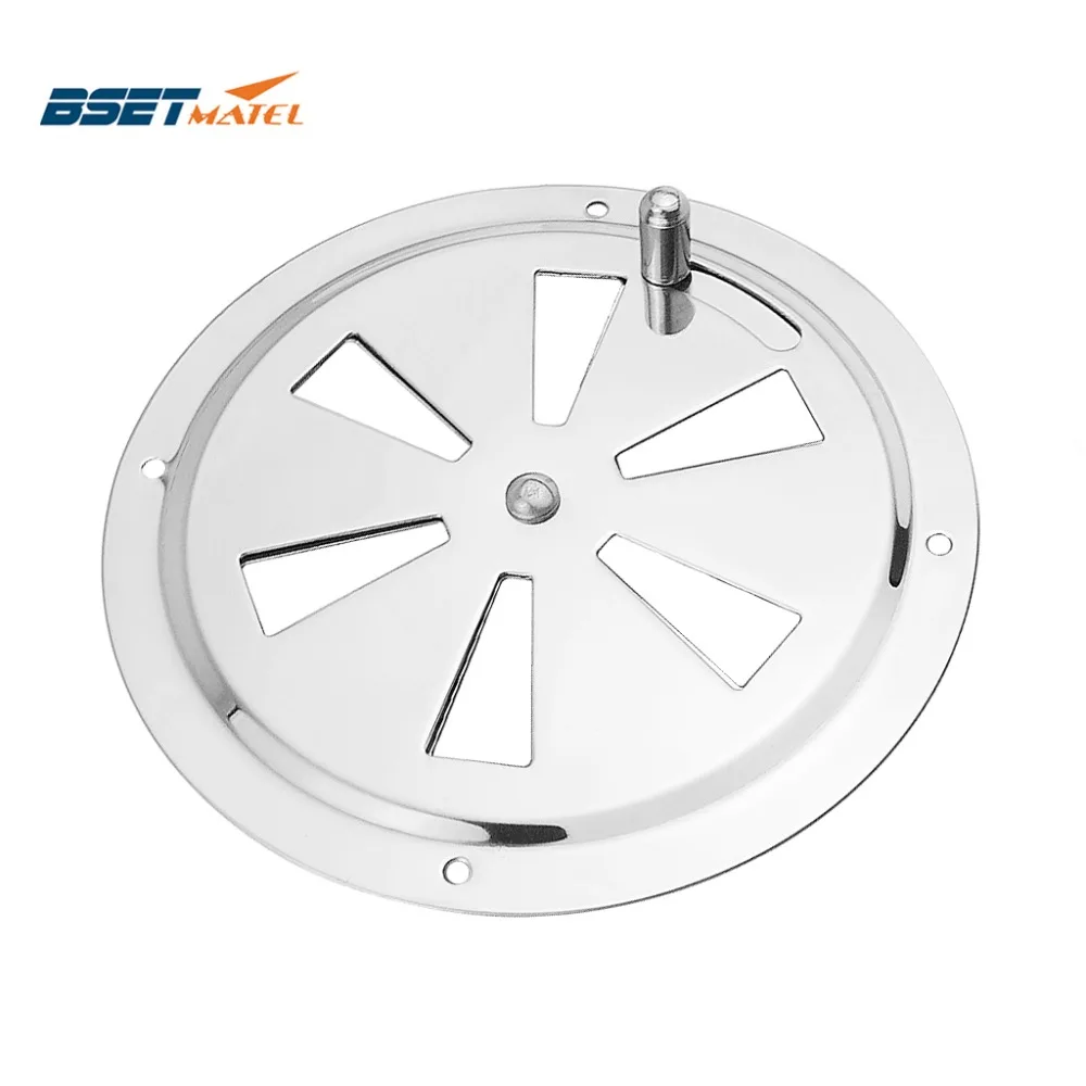 

Stainless Steel 316 Boat Marine Round Air Louver Vent Grille Ventilation Louvered Ventilator Grill Cover Side Knob Opening