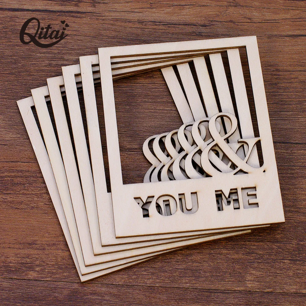 Цитай 24 шт./лот рамка Форма сладкий You & Me деревянный для украшения дома и офиса