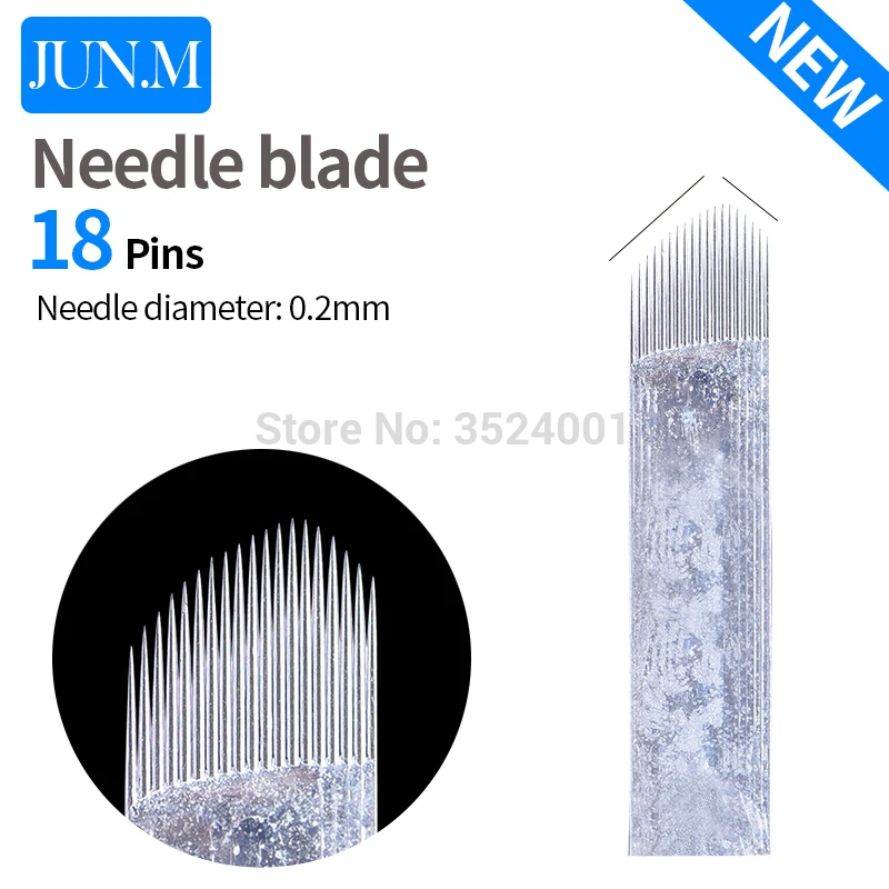 Лезвие для татуажа бровей 18 пин 100 шт.|microblading needles|blade microbladingpermanent makeup |