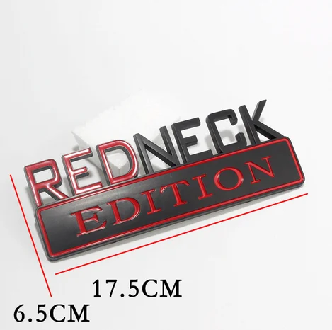 

Black REDNECK EDITION Emblem Auto Trunk Fender Badge Decals Stickers
