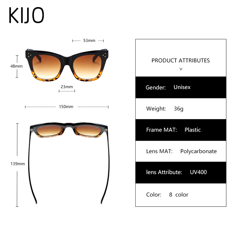 

2019 double eleven Classic Cat Eye Sunglasses Women Vintage Oversized Gradient Sun Glasses Shades Female Luxury Designer UV400