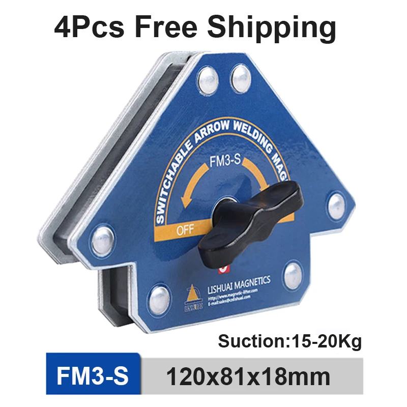 

4PCS FM3-S Magnetic Welding Holder Positioner Multi-Angle Solder Strong Corner Magnet Fixer Auxiliary Locator Weld Tool Holding