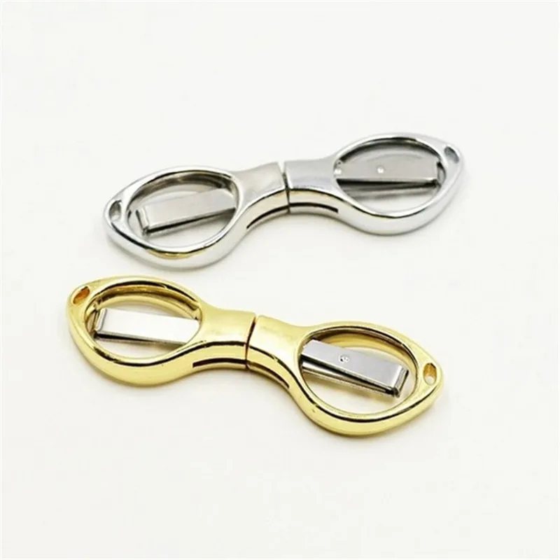 Серебристые складные мини ножницы из нержавеющей стали для ключей рыбалки резак