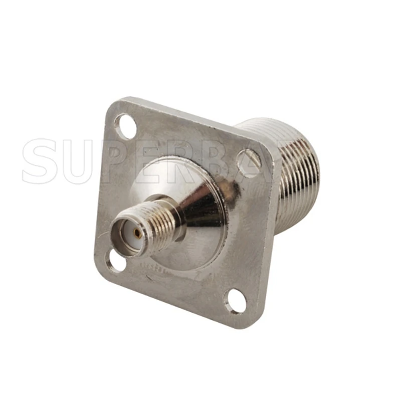 Superbat SMA-N Adapter SMA Jack to N Female Panel Mount Bulkhead Straight RF Coaxial Connector