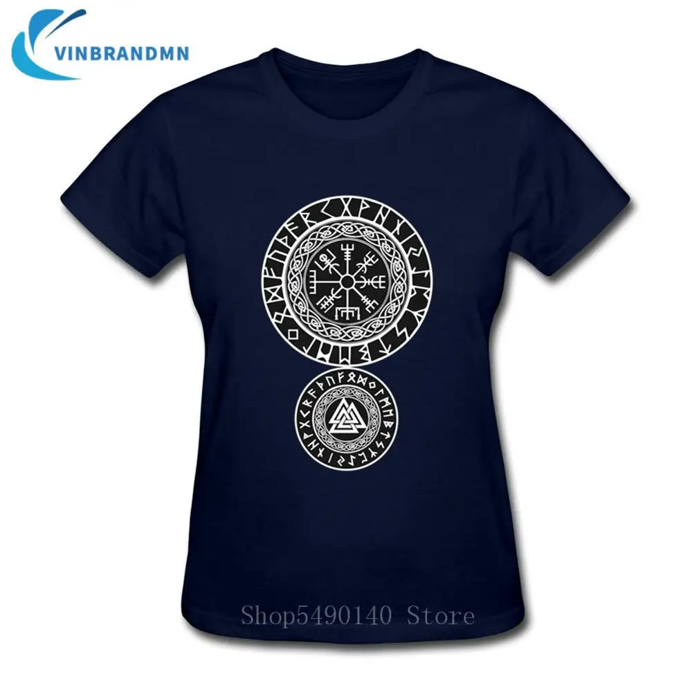 Женская Винтажная Футболка Vegvisir стильная футболка в стиле ретро с символикой