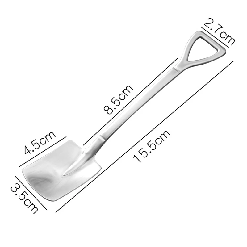 Промо акция! 4 шт. ложка для арбуза из нержавеющей стали в форме лопаты кофейная