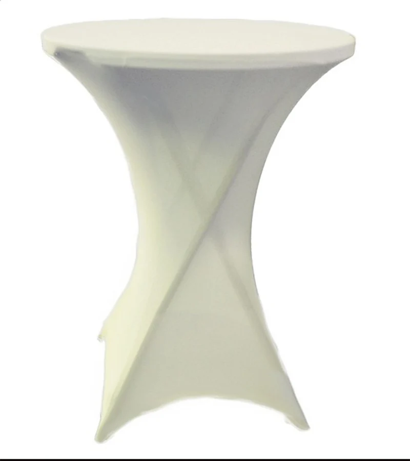 Белая Коктейльная скатерть из лайкры и спандекса для свадебных торжеств