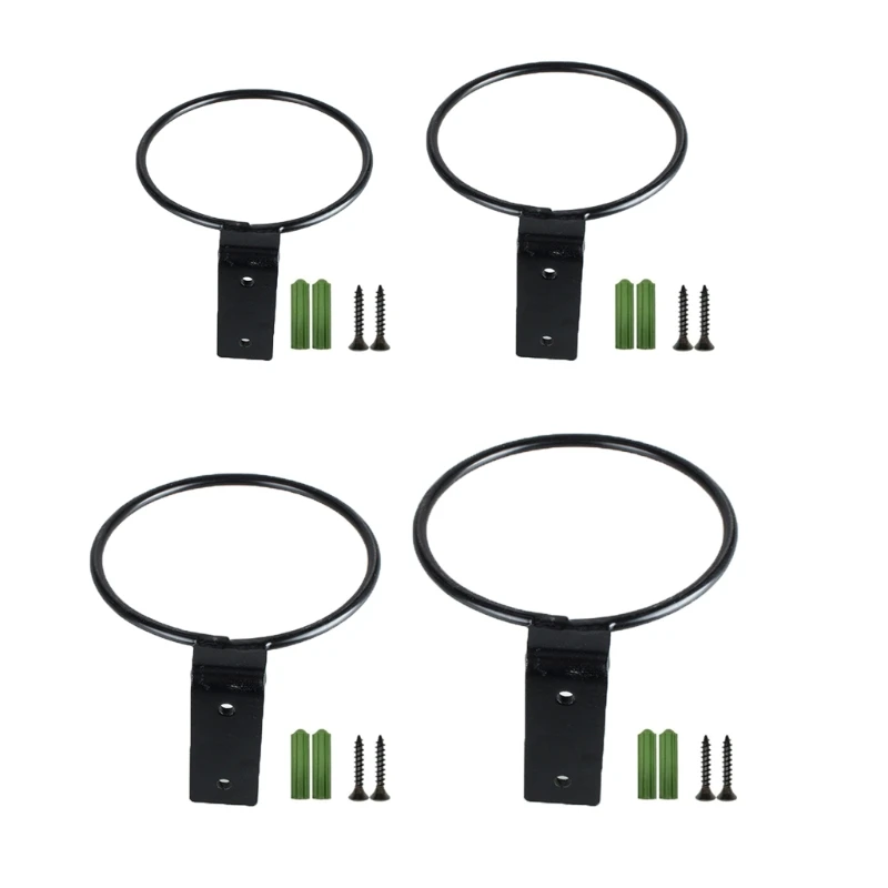 Wall Mounted Metal Planter Pots Hook Hangers Indoor & Outdoor Decorative Hook Bracket Flower Pot Holder Rings