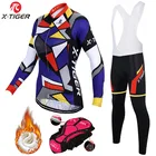 Комплект для велоспорта X-Tiger, женский, зимний, флисовый