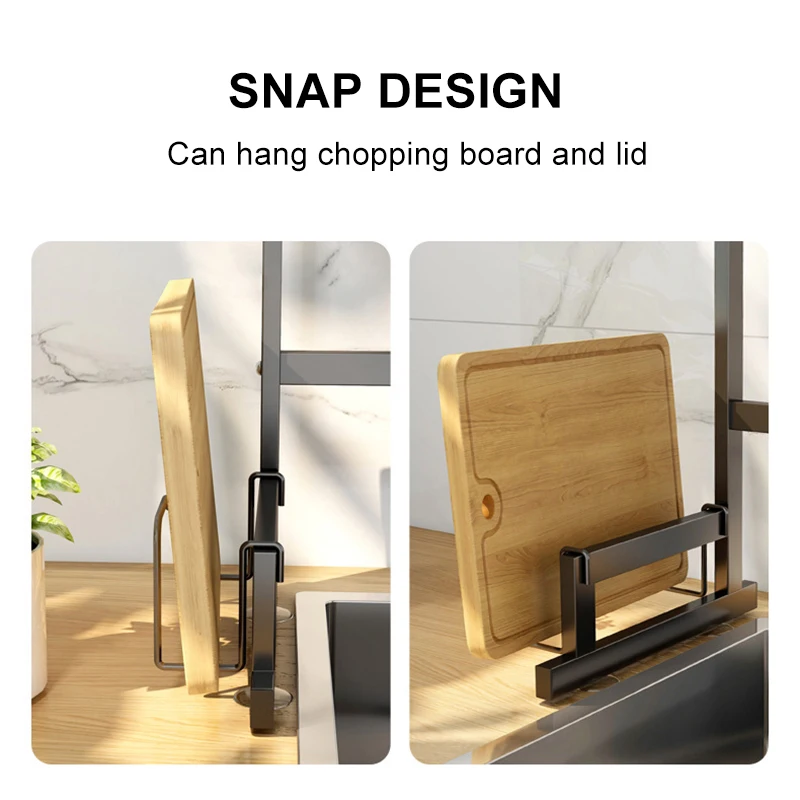 

2 Tier Multi-use Stainless Steel Dishes Rack Sink Drain Rack Adjustable Kitchen Organizer Rack Dish Shelf Sink Drying Rack