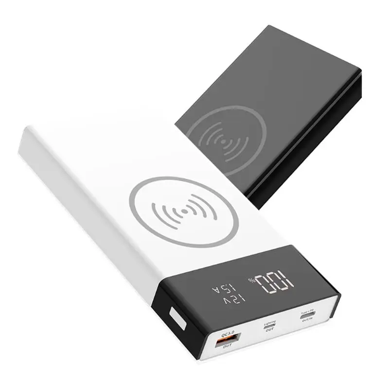 6x18650 аккумулятор DIY Qi Беспроводное зарядное устройство QC3.0 usb type C PD Внешний