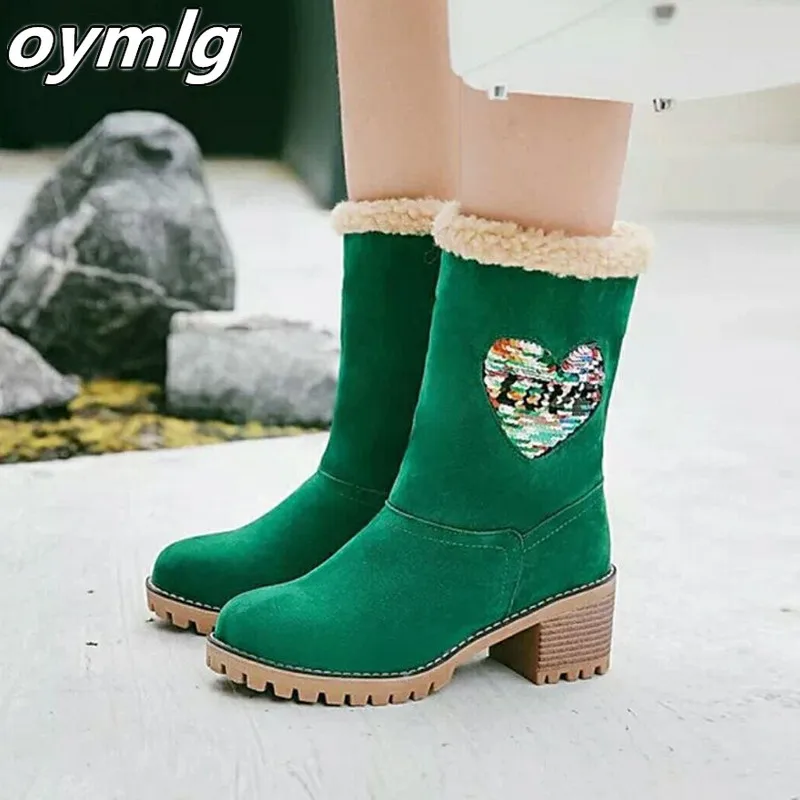 

Non-slip Warm Mid-tube Thick Cotton Boots Autumn Vintage Women Shoes Snow Boots Short Boot zapatos de mujer Dropship
