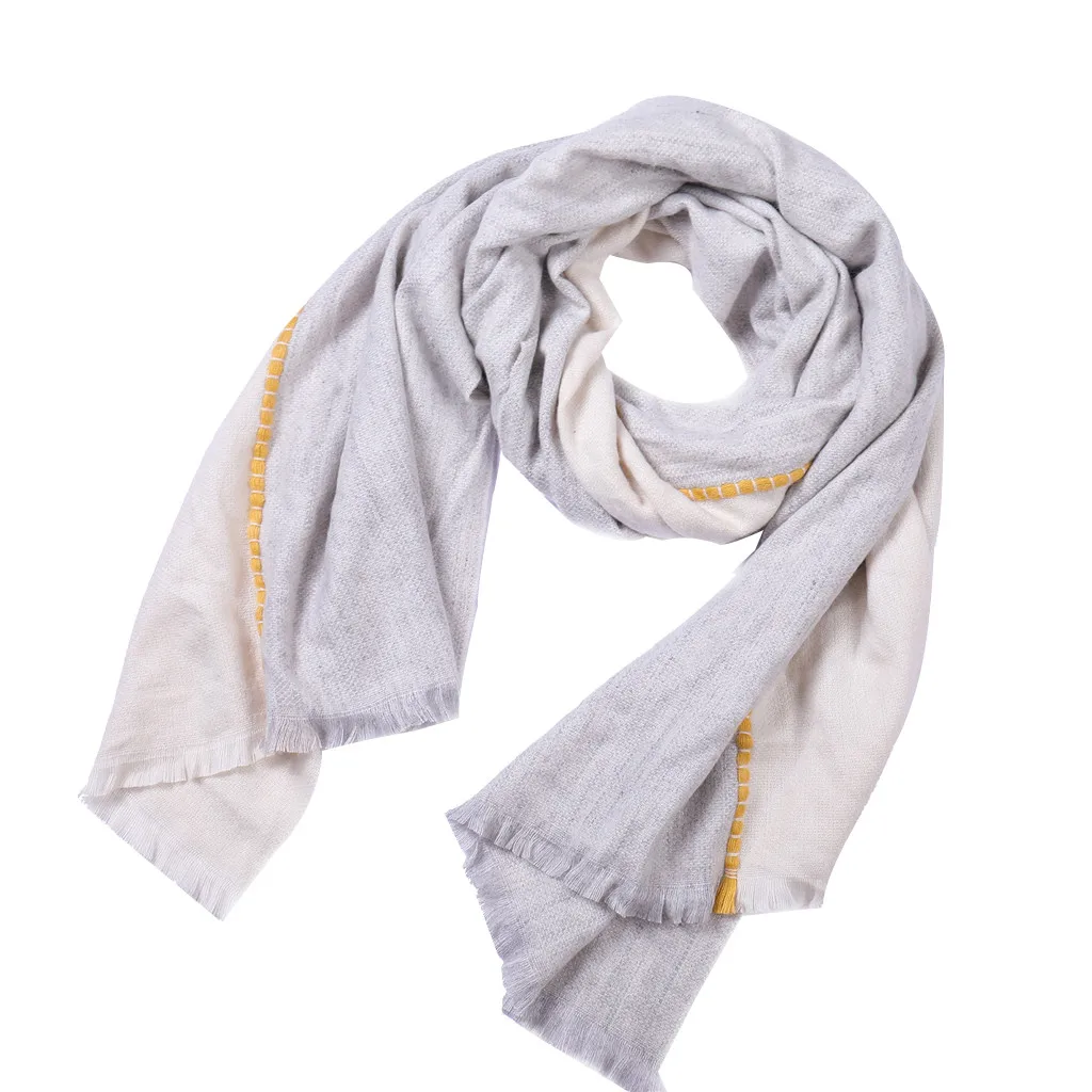 2019 дизайнерский зимний женский стандартный теплый кашемировый шарф шаль