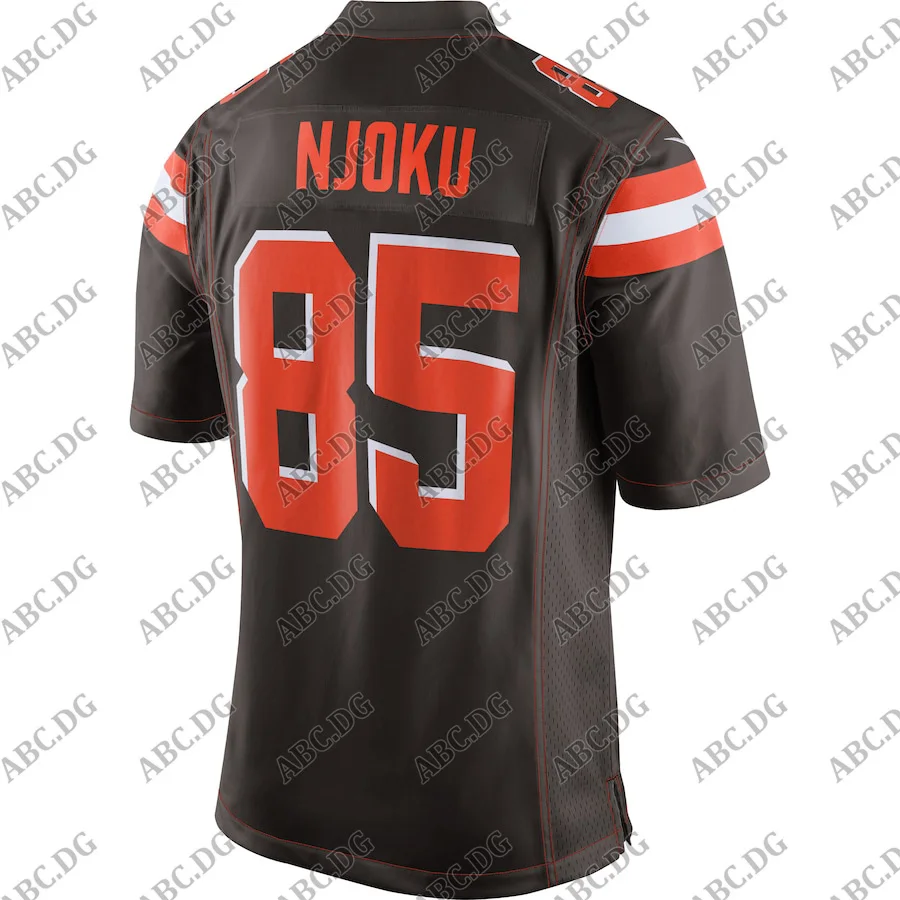 

Customized Stitch American Football Jersey Men Women Kid Youth Cleveland David Njoku Brown Game Jersey