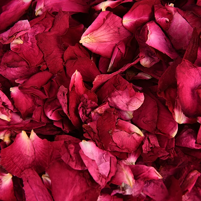 

100g / 200g Dried Rose Petals Natural Dry Flower Fragrant Bath Spa Whitening Bath Beauty Body Foot Skin Care Wedding Supplies