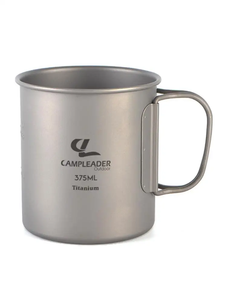Портативная Складная чашка из чистого титана 250 мл 375 сгоревшая вода для кемпинга