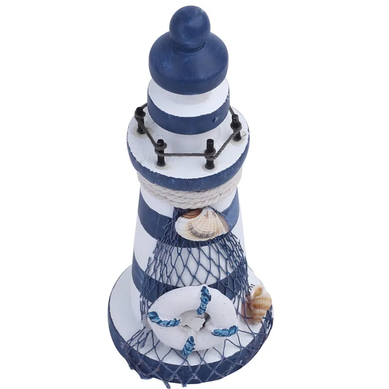 

2021 new nautical wooden boat lighthouse wooden mini cute lighthouse home room bedroom decoration crafts decoration gift