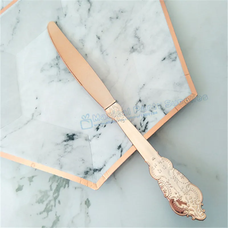 6 комплектов/18 шт. розовые свадебные одноразовые столовые приборы пластиковая