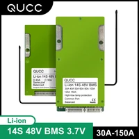 qucc ebike bms 14s 48v balance 150a 120a 100a 80a 60a 50a 40a 30a protection board module pcb li ion battery 18650 bms with ntc