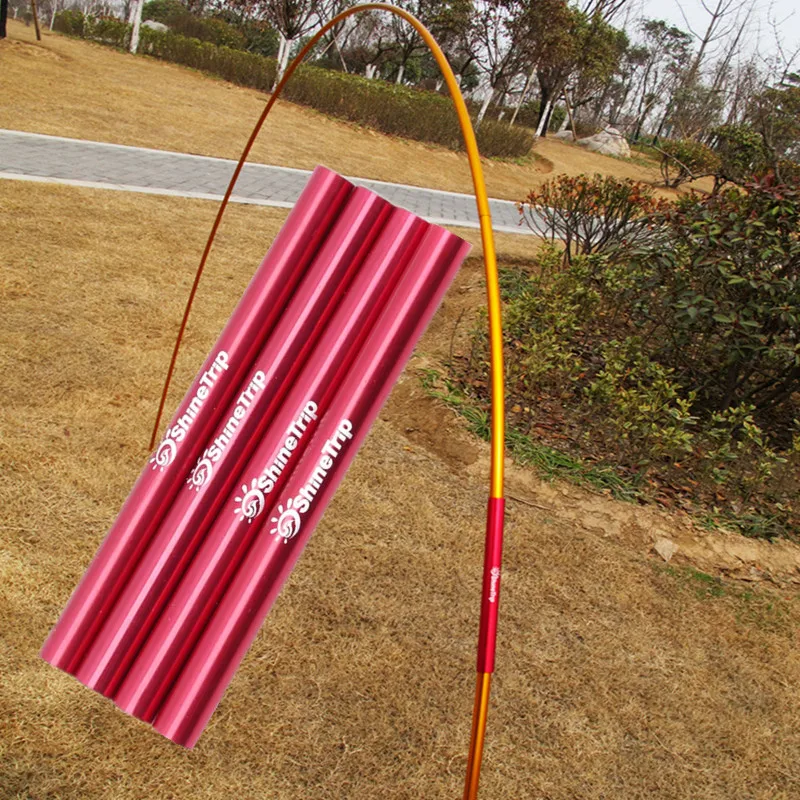 

4Pcs/Pack Aluminum Tent Pole Repair Tube Single Rod Adjustment Pipe Emergency Camping Awning Accessories