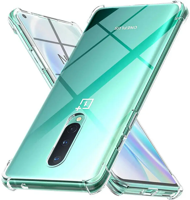 

Oneplus Nord N100 Case,Clear Transparent Reinforced Corners TPU Shockproof Phone Cover for Oneplus 6T 7 7T 8 9 Nord N10 N100