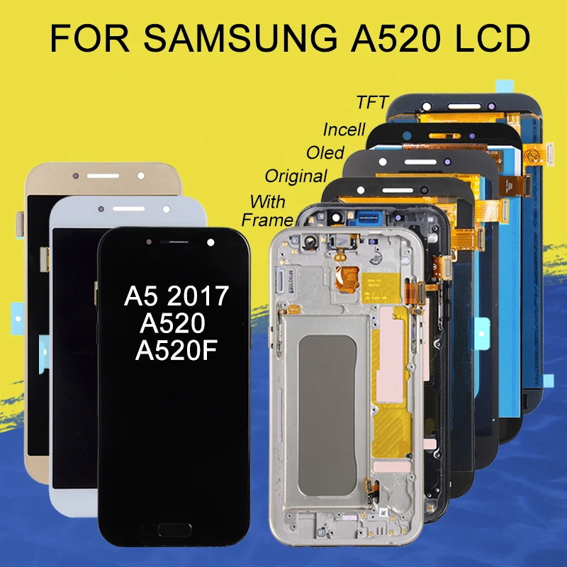 HH продвижение A520 ЖК-экран для Samsung Galaxy A5 2017 дисплей с сенсорным дигитайзером в