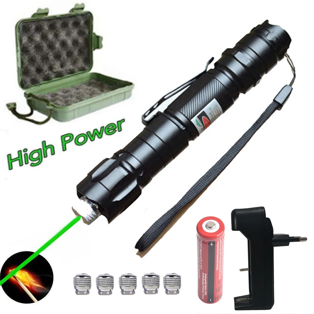 

High Power Green Laser Pointer 5MW Red Dot Lazer Light Pen Powerful Laser Pen Adjustable Focus 500 To 5000 Meters Lazer 009