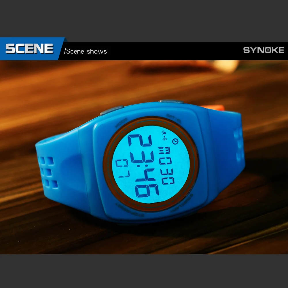

SYNOKE Sport Watches Men 50M Waterproof Luminous Multifunctional Wristwatch Student Clock Military Men's Watches zegarek meski