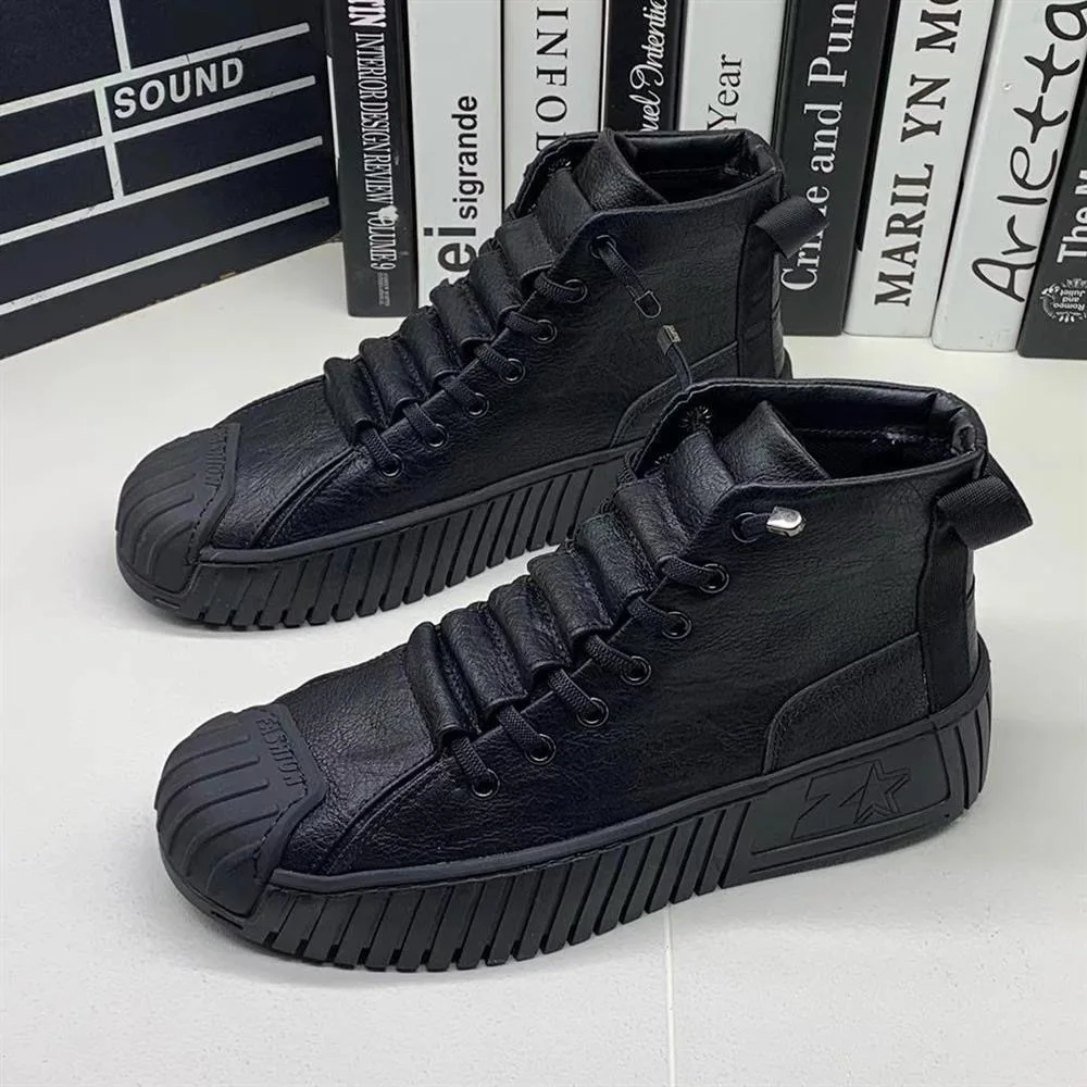 

2021 Autumn and winter New Men Martin boots The increased boots Fashion casual shoes board shoes High quality Platform shoes