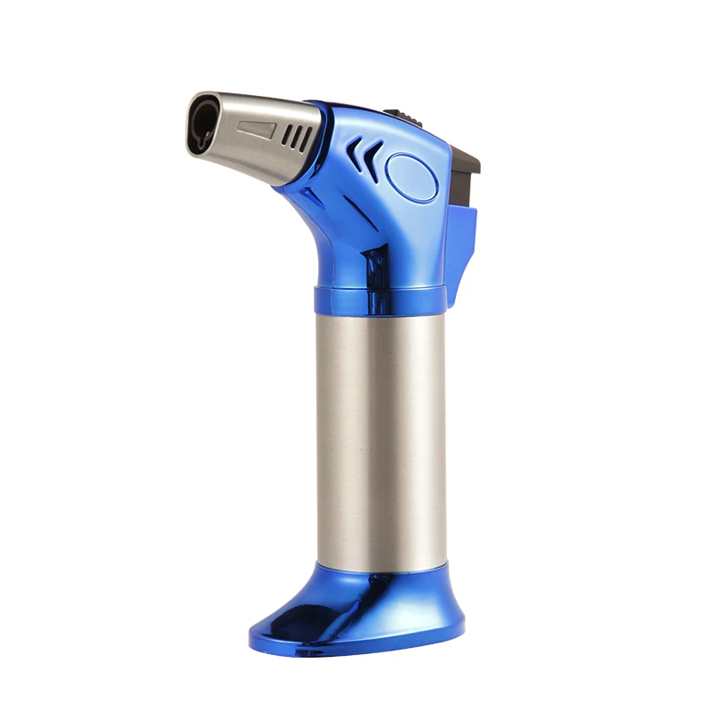 high firepowe gas lighter kitchen cooking torch lighter windproof metal cigar lighters smoking accessories gadgets for men free global shipping