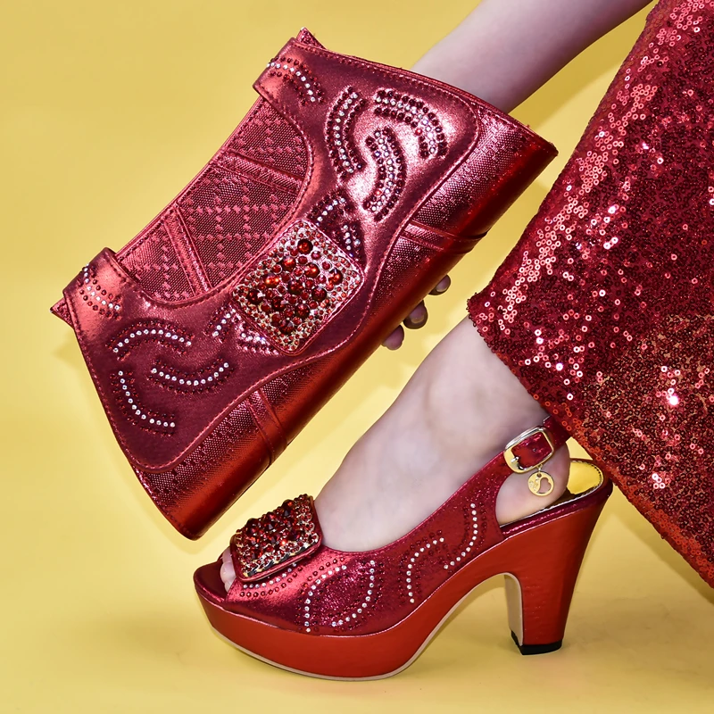 Italian Shoes and Bags Set Envio Gratis with Matching Latest Design High Quality African Party Wedding | Обувь