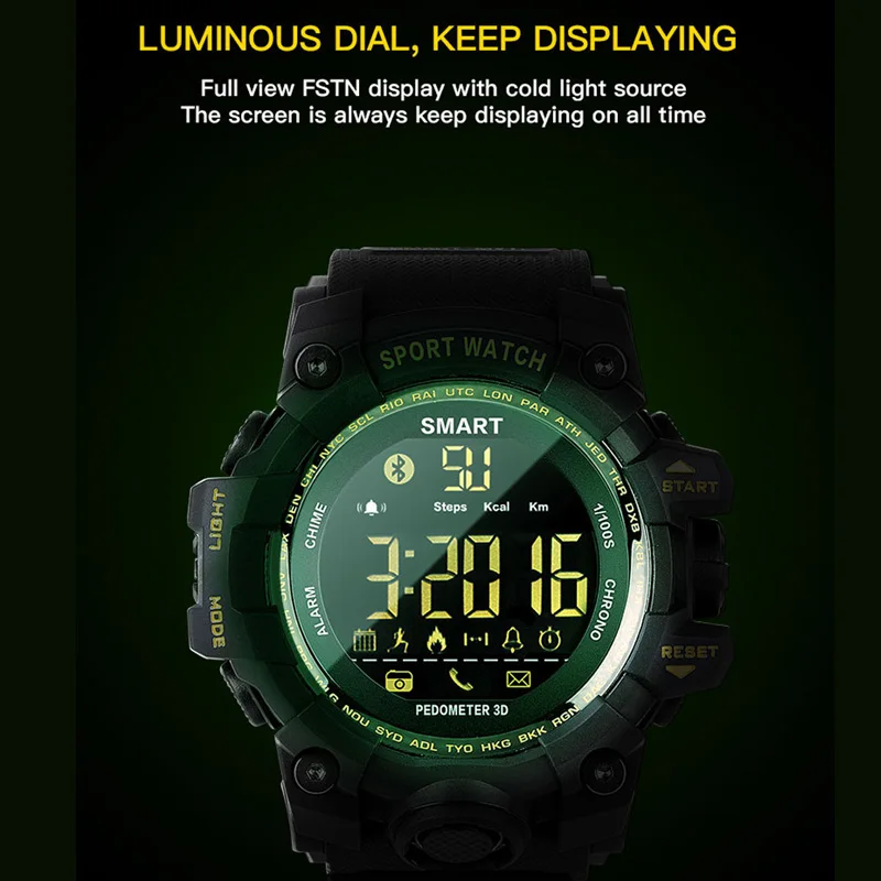 Водонепроницаемые спортивные Смарт часы EX16S камуфляжные уличные умные с