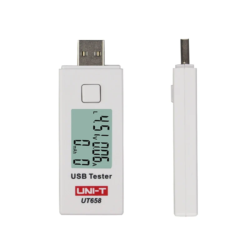 USB тестер телефонный компьютер зарядный детектор напряжения измеритель тока Емкость монитор постоянного тока цифровой вольтметр UNI-T UT658/UT658B