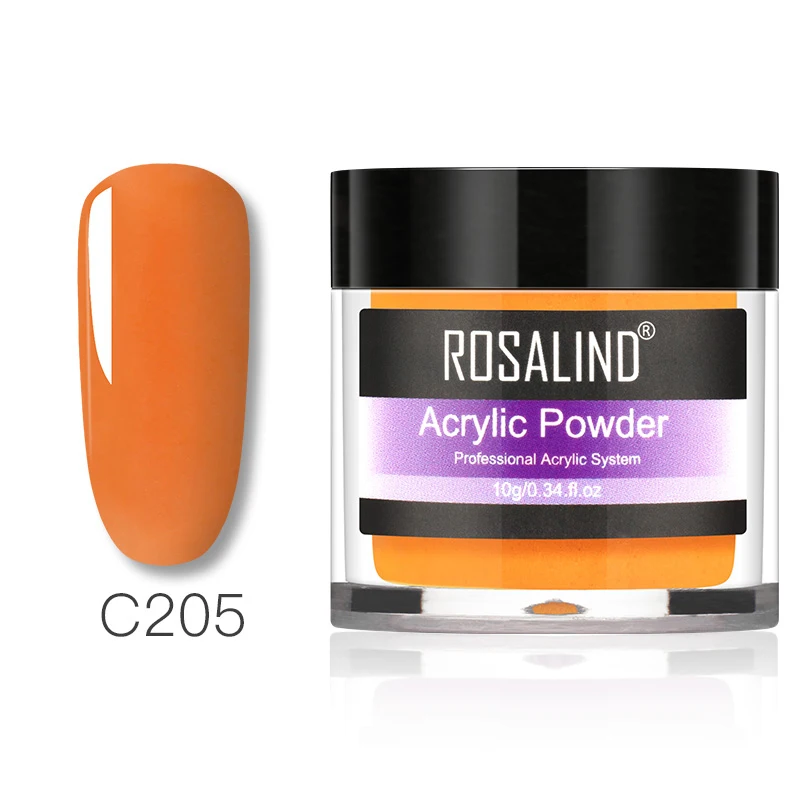 RPC205 Акриловая пудра ROSALIND, полигель для наращивания ногтей, кристаллическая пудра для наращивания ногтей, украшения для маникюра - Цвет: RPC205