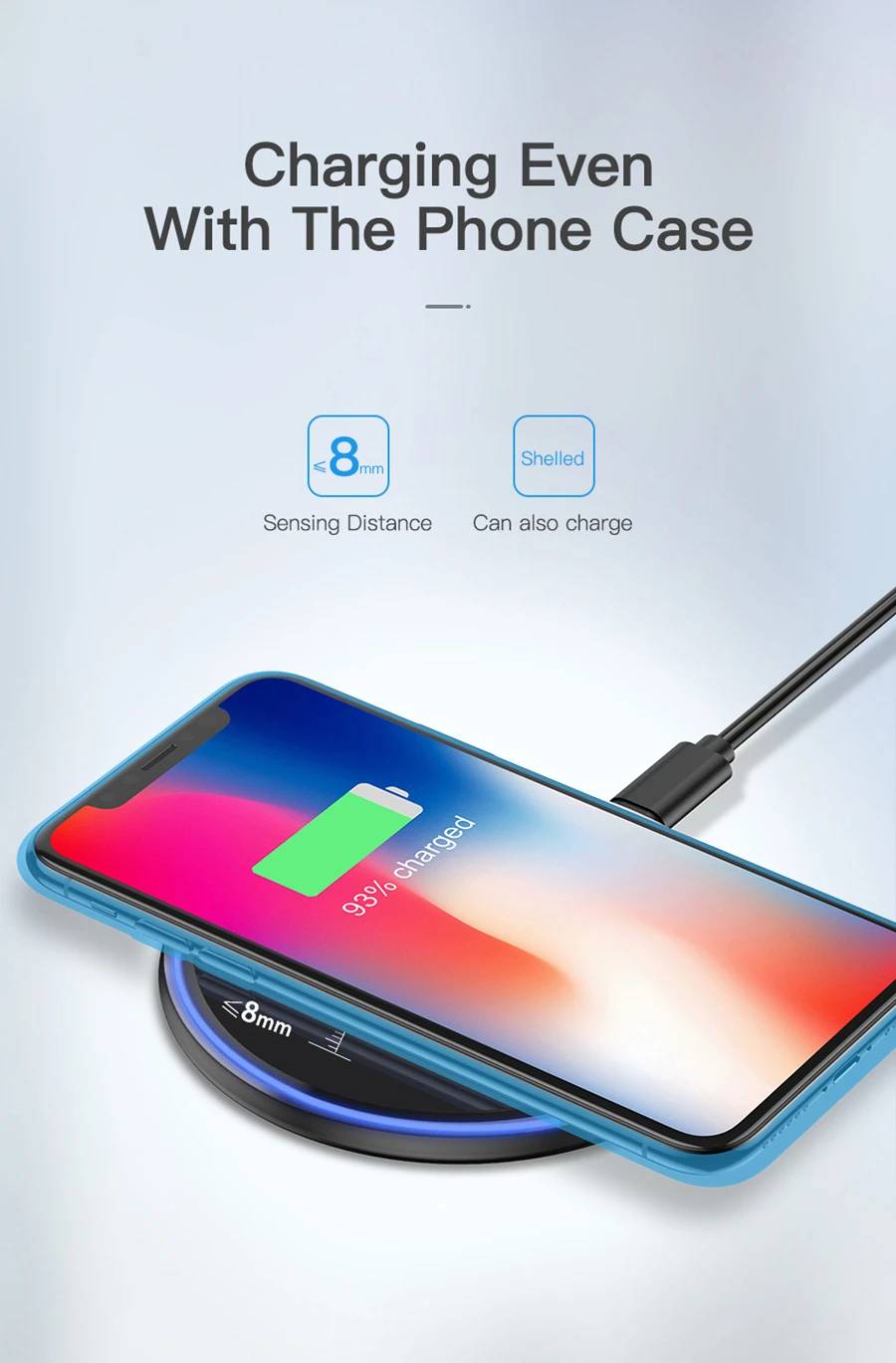 Беспроводное зарядное устройство qi 15 Вт для iPhone 11 12 X XR XS Max 8 Samsung Xiaomi Huawei |