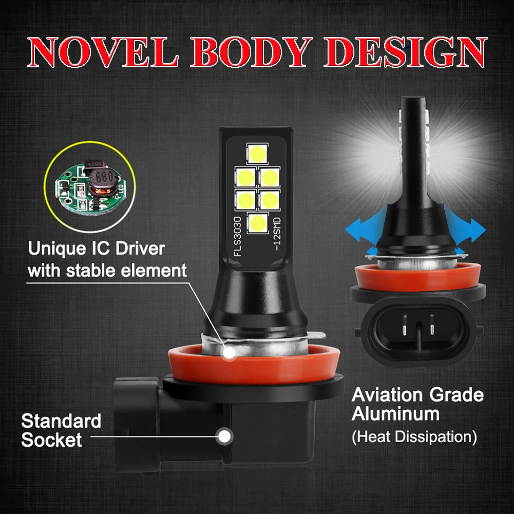 H11/H8 автомобилей головной светильник лампы светодиодный Противотуманные фары