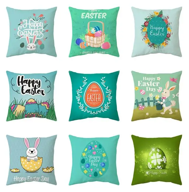 

Новинка 2022, чехол в виде пасхального кролика, скандинавский простой конверт с буквенным принтом, Офисная подушка, чехол для дивана, домашняя...