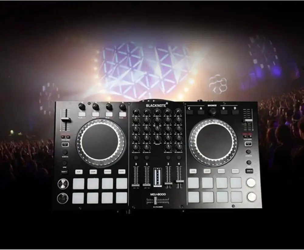 

DJ Portable Controller USB 2/4 Channel Disc Player Playing Audio Mixing Console Stage Equipment Special For Disco Party Dance