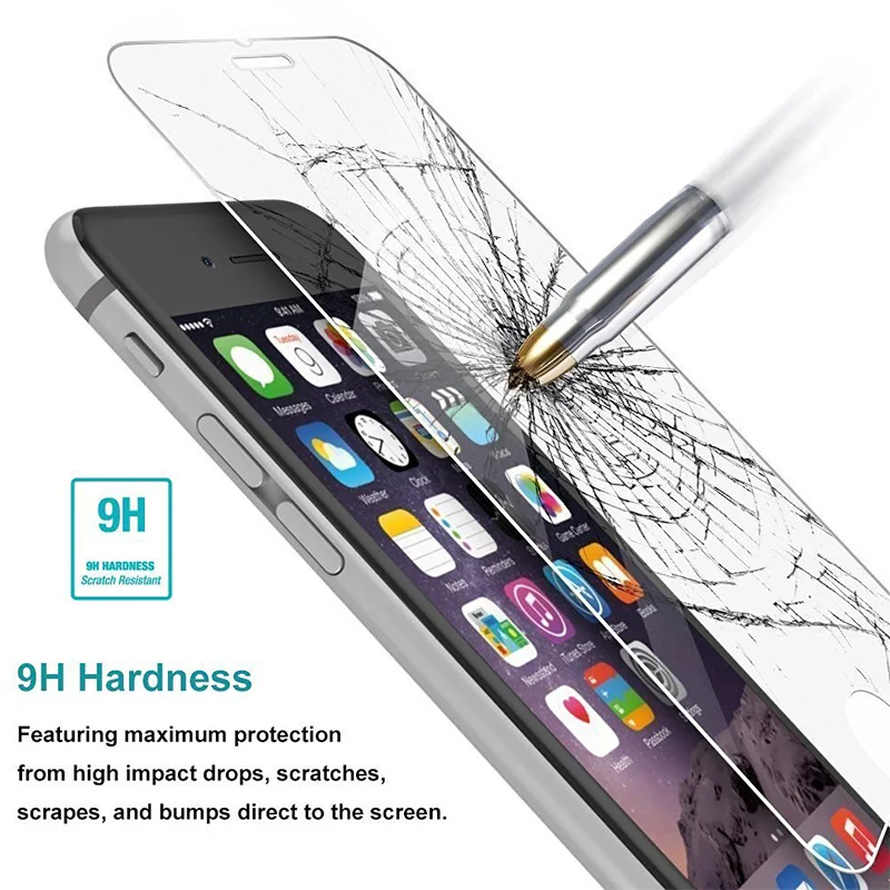 Закаленное стекло 9H HD для iPhone X 10 8 7 6s 6 Plus 5 5s SE 4 4S 3 защитное на 11 Pro Max | Мобильные
