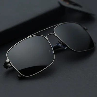 

2021 new polarized sunglasses men's HD metal box polarized sunglasses tide Sunglasses